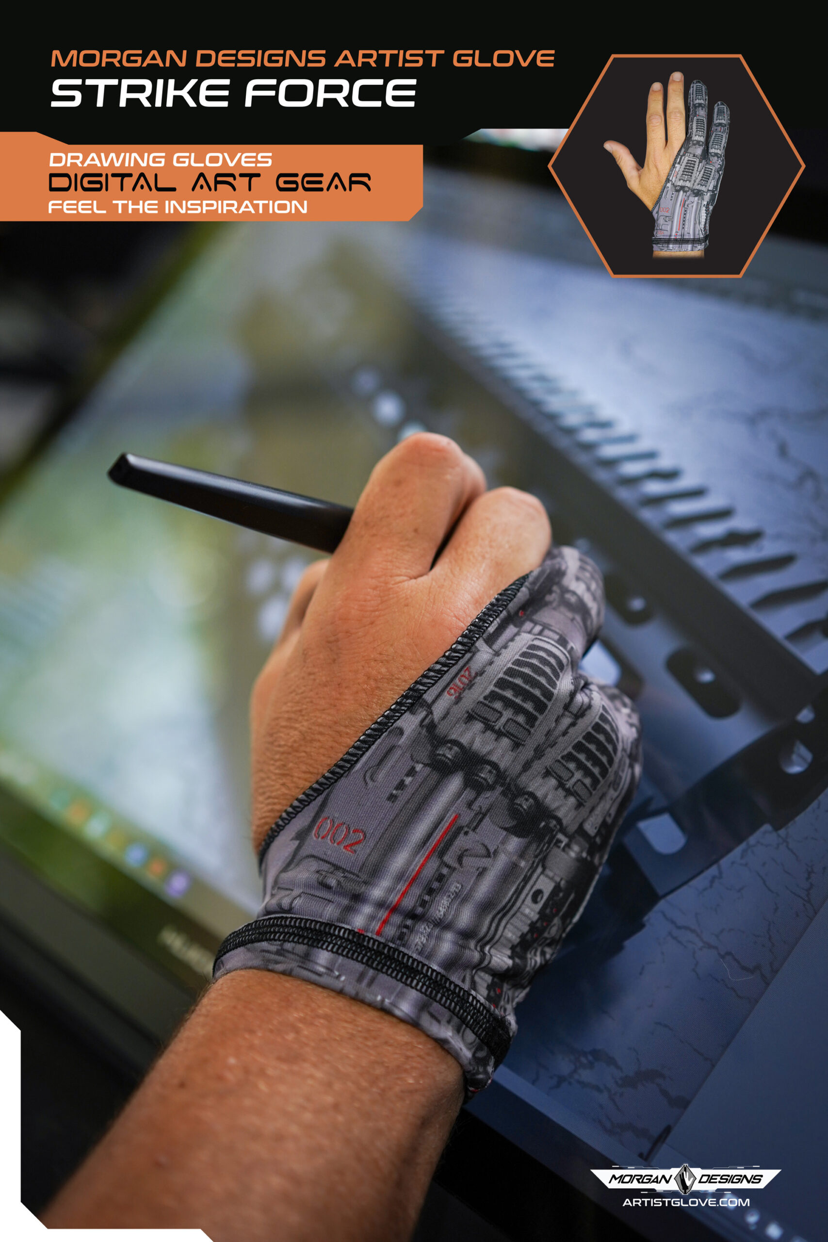 The Morgan Designs Artist Glove a Smudge Guard for Drawing, Sketching and  Digital Artists an Illustrators Favorite Glove to Create With 