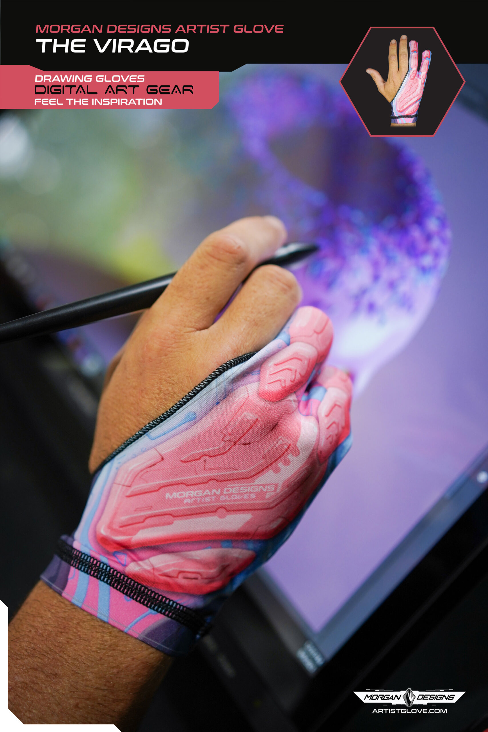Tablet Drawing Glove, Display Glove, Artist Glove